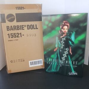 New Old Stock 1996 Emerald Embers Barbie Bob Mackie Jewel Essence Collection